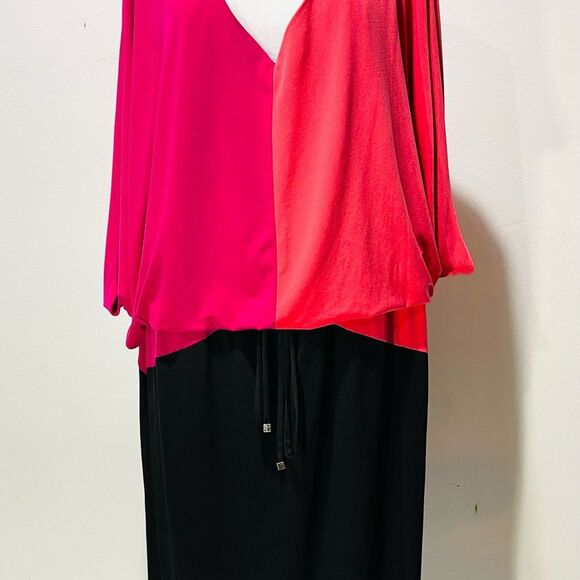 London Times dress color block flare plus career business  office women’s 22W - Picture 1 of 8